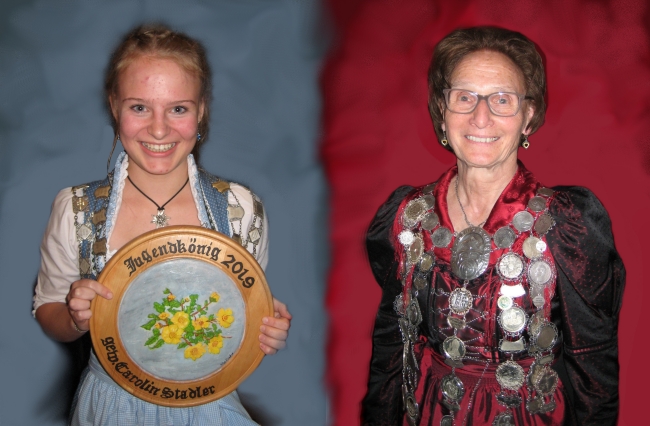 Foto Jugendk&ouml;nigin Carolin Stadler, Sch&uuml;tzenk&ouml;nigin Helga Stra&szlig;er