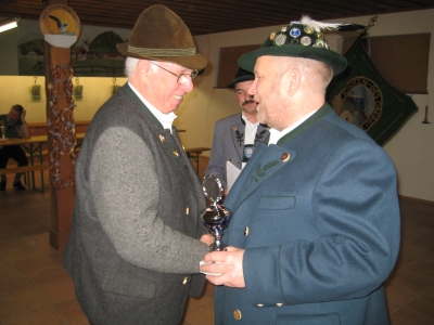 Foto Sieger Jahrespunktpr&auml;mie aufgelegt: Huber Hans