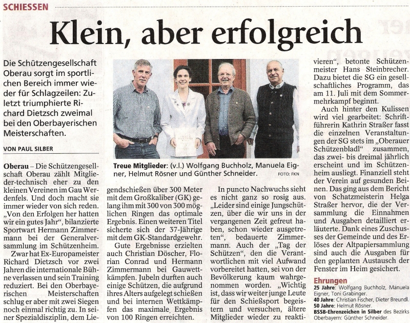 Artikel im Garmisch-Partenkirchner Tagblatt