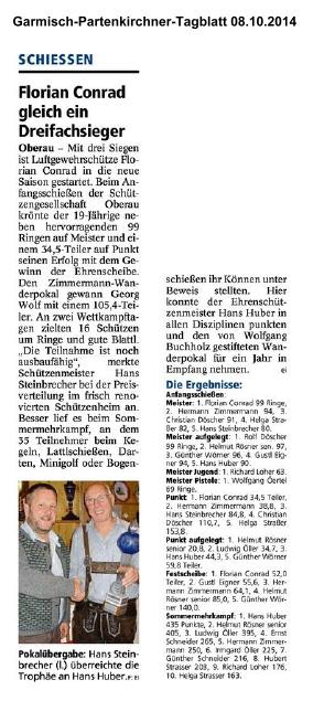 Artikel im Garmisch-Partenkirchner Tagblatt