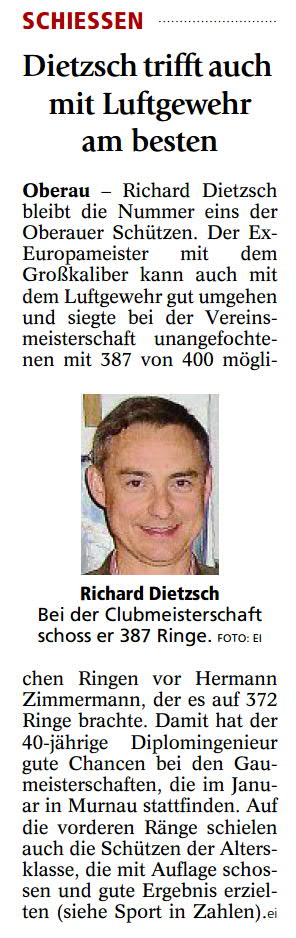 Artikel im Garmisch-Partenkirchner Tagblatt