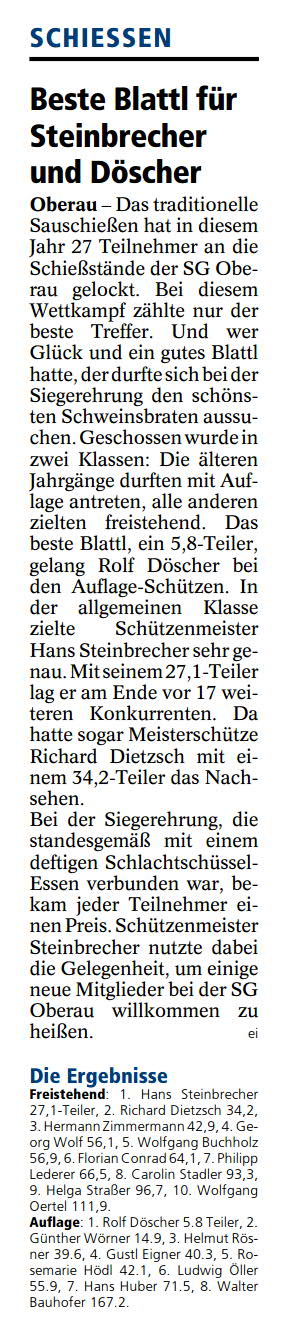 Artikel im Garmisch-Partenkirchner Tagblatt