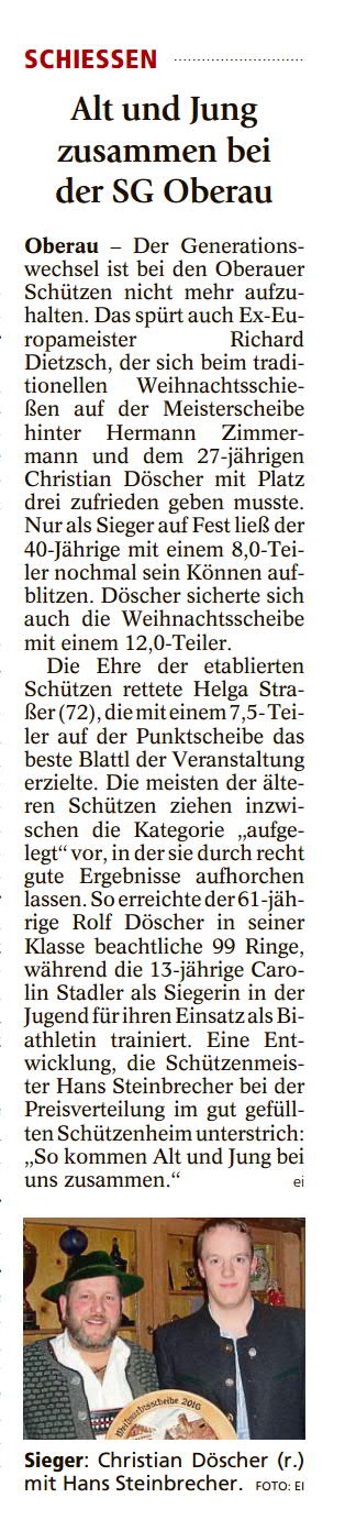 Artikel im Garmisch-Partenkirchner Tagblatt