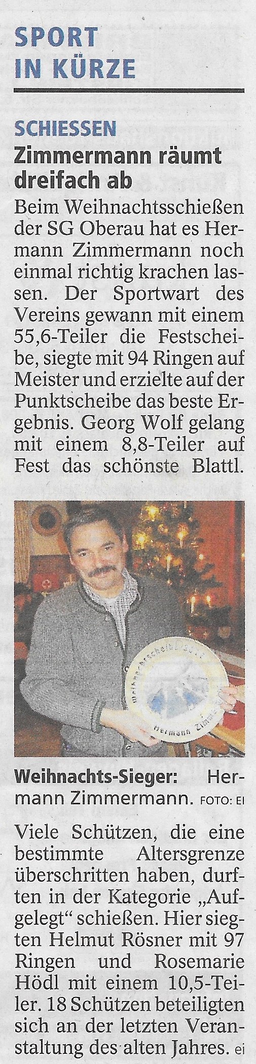 Artikel im Garmisch-Partenkirchner Tagblatt