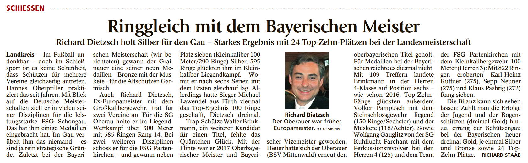 Artikel im Garmisch-Partenkirchner Tagblatt