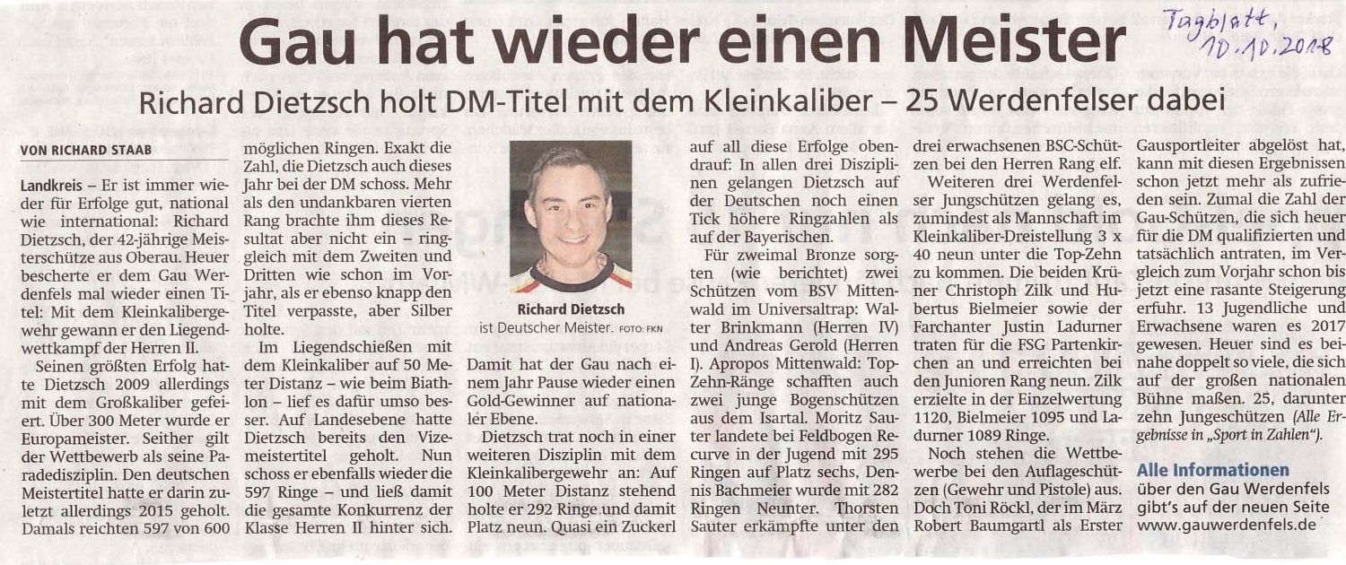 Artikel im Garmisch-Partenkirchner Tagblatt