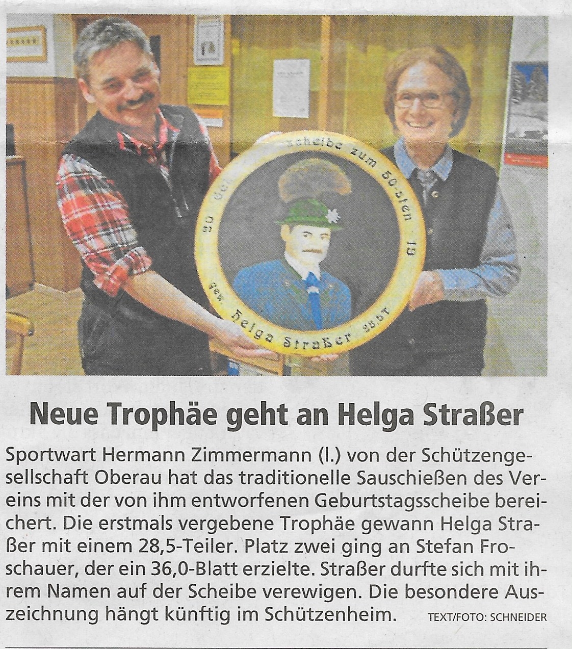 Artikel im Garmisch-Partenkirchner Tagblatt