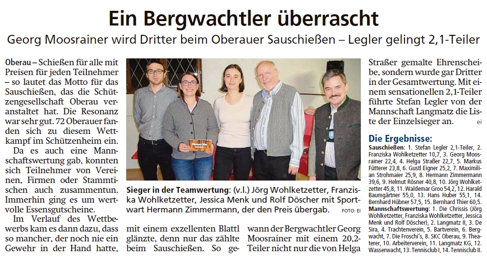 Artikel im Garmisch-Partenkirchner Tagblatt